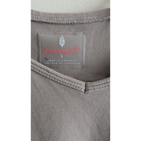 Free People FP Movement Hot Shot Jumpsuit Womens Sz Large Mocha Latte Loungewear - Picture 10 of 10